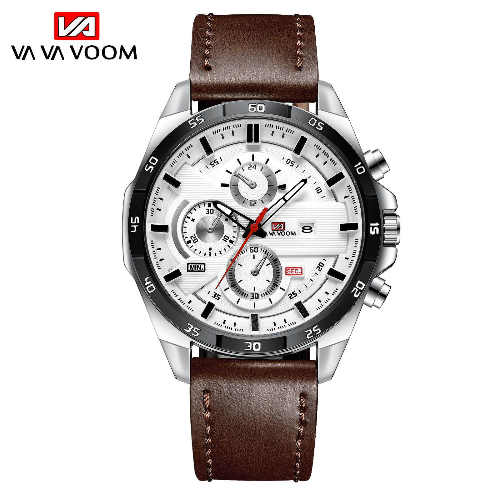 Source Manufacturer Fashion Men's Waterproof Outdoor Sports Casual Watch Student Watch Leather Strap Calendar Quartz Watch
