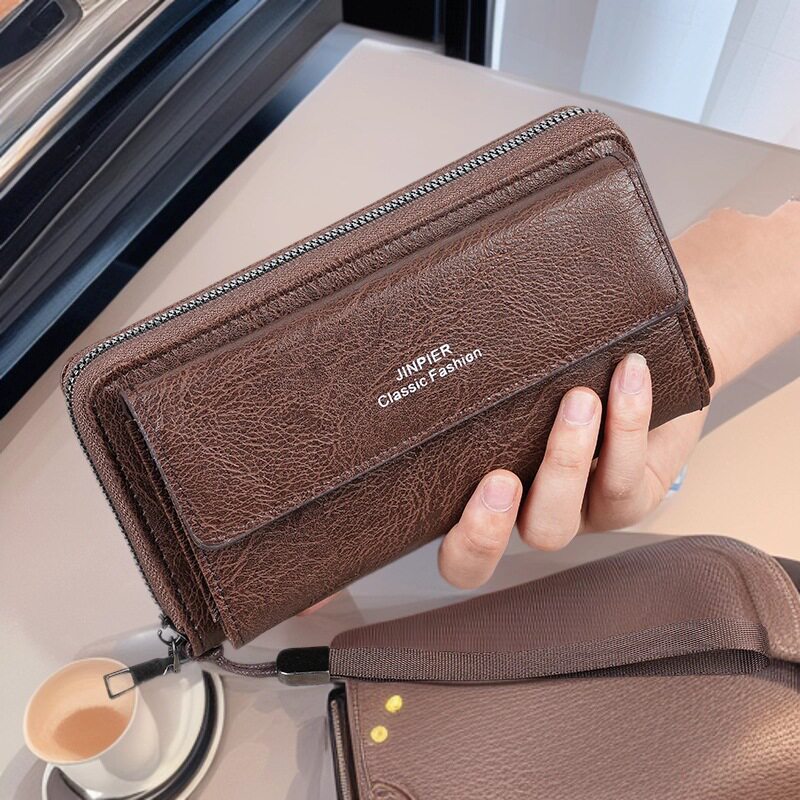 Cross-Border  Wallet Pu Multi-Card Slot Casual Long Wallet New Large-Capacity Clutch Bag Mobile Phone Coin Purse for Men
