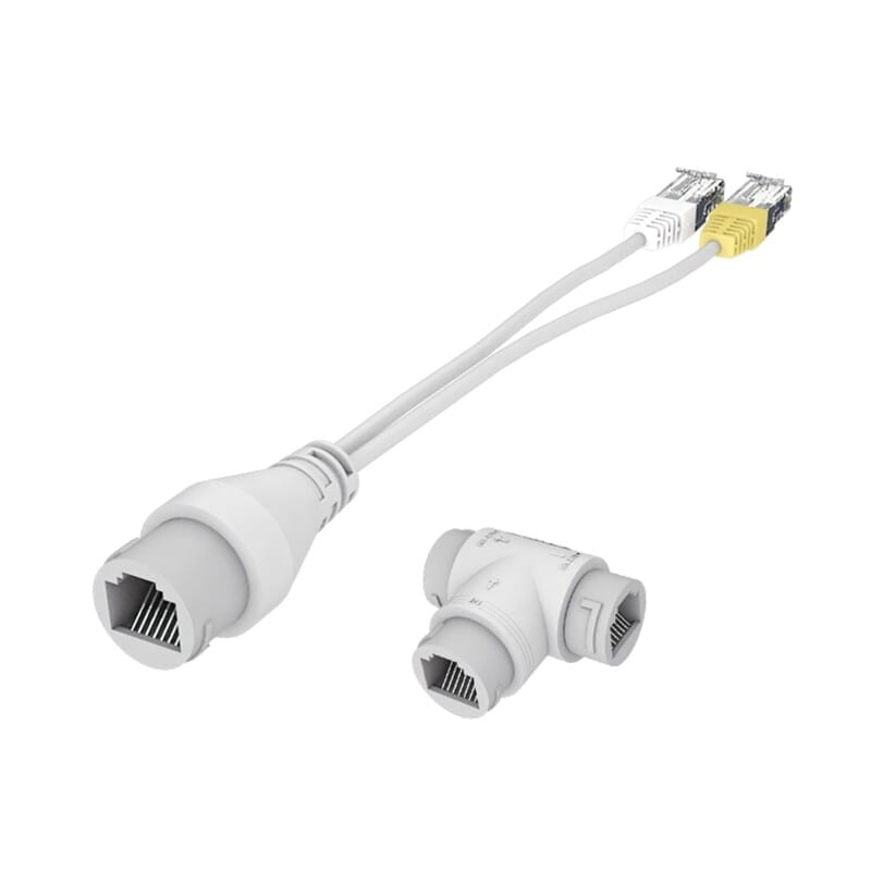 Waterproof PoE Splitter RJ45 1 to 2 Ethernet Connector Adapter for IP Camera
