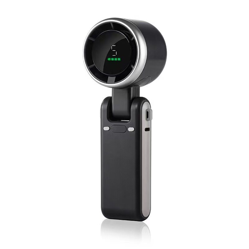 Cross-Border New Model N607 Foldable Handheld Fan, Turbo High-Speed, Silent, Strong Wind, USB Charging, Neck-Hanging Mini Fan