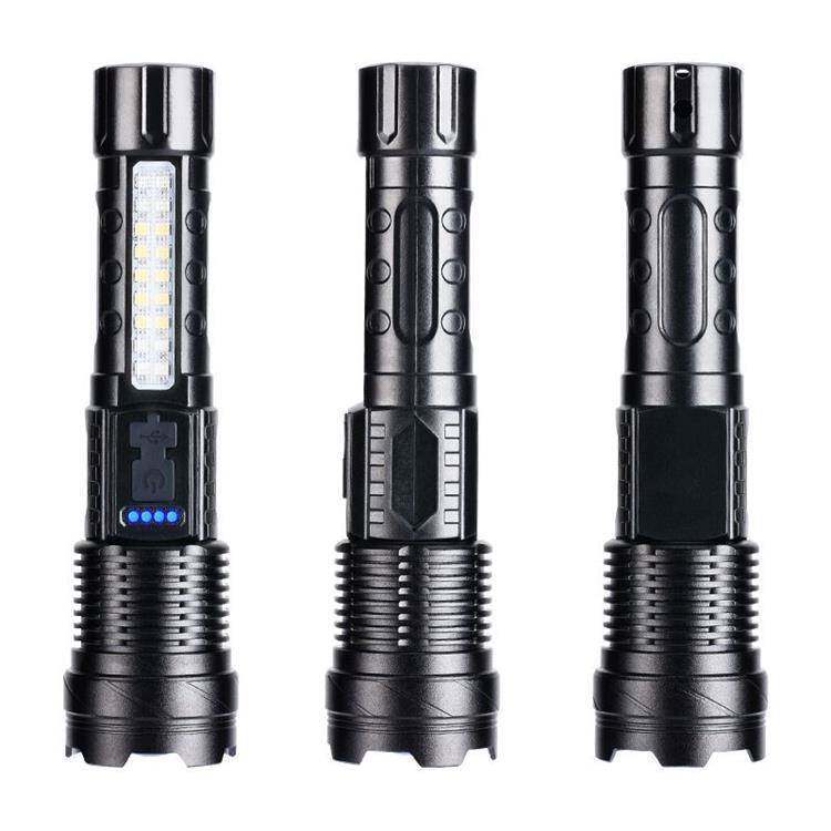 Multifunctional outdoor flashlight aluminum alloy laser searchlight car portable work light LED warning light